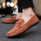 Xipai printemps et automne doudou chaussures masculin 2024 New Lazy Man's Lefu polyvalent chaussures décontractées chaussures toile de toile de grande taille pour hommes noirs (D753) 41