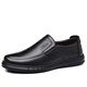 Dragonfly Brand Herrenschuhe Lederschuhe Herrenstil neu atmungsaktiven Männergeschäft Casual Toe-Layer Cowhide Ein Fuß faule Schuhe Daddy Schuhe Männer 6628 Schwarzer Fuß Cover 40