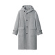 Muji Labo Men's Men's Cashmere Mlean Hooded Woolen Coat Veste d'hiver AF011A4A GREN LIGHT L (175 / 100A)
