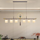 Handisi New Chinese Tea Room Light Restaurant Light Zen Style Chino Modern Simple Bar Comedor Sala de estudio de una línea FR9902-6C