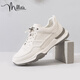 Millies Top -Layer Cowide Frühling und Herbst Outdoor Wanderschuhe Herrensportschuhe Casual Schuhe atmungsaktive dünne Herrenschuhe u1098 Weiß 39