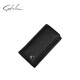 SATCHI/Sha Chi Men's Bags Fashion Leather Multifunctional Key Pack Daily Variety Card Bag Short Ticket Fip [Black] Sha Chi