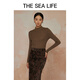 The Sea Life ouhai Life Sweater Femmes 24 Nouveau produit d'hiver Casual Casual Warm confortable Lumière et Pull en tricot éco-apparié A13066 MOSS GREEN S