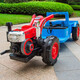 Holewa Children's Elektroauto Traktor-Spielzeugauto für Kinder 2-10 Jahre alt, kann in einem super großen Allrad-Kinderwagen, High-End Blue 10A Large Battery + Early Education Music sitzen, sitzt