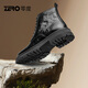 Zero Zero Martin Boots Winter New Black Lace-up Fleece Warm Leather Business Men's Boots Thick Sole Outdoor Boots Men Black [Wear-resistant Rubber Outsole] 42