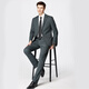 Shanshan Wool Tencel Suit Men's Business Casual Professional Formal Stiff Groomsmen Grooms Dress Suit Green L 175/92A(48)175/84A(86)