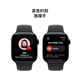 Apple/苹果 Watch Series 10 智能手表GPS款42毫米亮黑色铝金属表壳黑色运动型表带S/M MX1M3CH/B