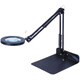 Wen Yijia customized clear desktop magnifying glass with light for mobile phone watch repair and repair special table lamp circuit board welding identification workbench black clip-on extension arm 20X magnifying glass D light