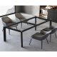 XMSJCHENGJIA Plaza de roca Soporte de losa de losa de roca Mesa Mesa de mármol Pats Ceramic Tile Feet Base de mesa de madera simple sin haz medio adecuado para 14070 mesa de pie recto negro