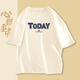 Jeanswest white trendy top for women 2025 spring new chic loose cotton fashion women's fashion JR powder 835A 175/96A/XL