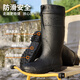 蓝鸥盾雨鞋男高筒防水鞋雨天户外防滑胶鞋耐磨雨靴套鞋YX1008 42