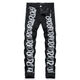 Fei Shimi New Style High Street Herren Ripped Jeans bestickt S Tight Mid-Tendy Herren trendy lässige schwarze Hosen Schwarz 3523 29