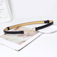 Suican adjustable versatile soft-sided belt for women with skirts, jackets, temperament metal buckle matte small belt thin sweater waist thin belt black 1 piece 96*1.5cm