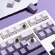 腹灵mk870pro黑莓侧刻机械键盘蓝牙有线无线客制化电脑游戏静音办公 【三模】白色面Pro+暗香侧刻 茶轴 87键