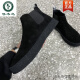 Boots Chelsea Boots Martin Botas Martin Martin Men's One-Foot High Algody Shoes Shoes para hombres Autumn and Winter Fur Shoots Plus Fur Boots 882 Negro 40