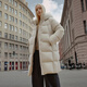 Tambor down jacket women's mid-length fashionable casual all-match warm thickened hooded bread jacket 530780D Zhichunmi 155