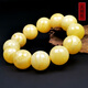 Amber style, one thing, one picture, one certificate, natural beeswax bracelet, men's amber bracelet, Russian white flower wax, flawless bracelet, 65.92g, bead diameter 21mm