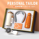 
Zhongqian souvenirs business gift custom logo company event employee commemorative prize meeting gift for customers Orange-coffee cup + magnetic power bank + capsule umbrella