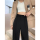 
Jianfang 2024 new women's pants summer thin women's pants look slim women's pants small Korean style loose 1047 brown color (small one) S 70-90Jin [Jin equals 0.5 kg]