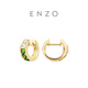 Chow Tai Fook ENZO Jungle Series 18K Gold Diopside Diamond Earrings for Women EZV8920 Birthday Gift EZV8920