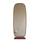 Lemxon full-body mirror floor-standing mirror household with base Internet celebrity bedroom dressing mirror ins style clothing store glass fitting mirror [log wood color base + border] width 45*160cm