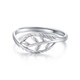 Mengjinyuan platinum ring PT950 leaf platinum ring car flower colorful brushed index finger ring tail ring women's gift