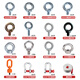 Haiao German standard German standard mold stainless steel lifting ring ear screw bolt British lifting extension M8M10M12M16M20 fine tooth 1/2-13 tooth American made lifting ring (carbon steel)