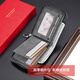 
Cnoles men's short wallet fashion business multi-function leather wallet coin wallet gift box birthday gift for father boyfriend husband practical dream gray