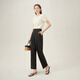 
Fan Silann commuting belt design straight-leg casual pants for women in summer 2024 new pants 24FS12159 black XS