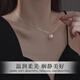 Zhou Baifu 1000+ store 925 silver necklace women's pendant imitation pearl pendant birthday Chinese Valentine's Day gift for girlfriend Silver necklace 8 warehouse delivery - fast delivery Anniversary birthday gift for best friend and wife