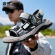 Senma (Senma) Fashionable and trendy thick-soled beach shoes Velcro sandals Outdoor casual men 514216802 Gray 42 sizes