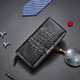 Kavati Gavadi Crocodile Leather Willet para hombres Long Genuine Leather 2024 Nuevo capacidad de billetera de billetera de múltiples tarjetas de múltiples tarjetas.