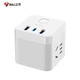 Bull (BULL) Rubik's Cube Peak-Buchse, vertikale Digitalanzeige, Konverter, Steckdosenleiste, USB-Smart-Schnelllade-Anschlussplatine, Smart-One-Turn-Multi-Adapter, 20-W-Schnellladung | Kabelloser Zauberwürfel Weiß UU2203W