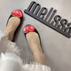 Melissa2024 new love round toe casual shallow mouth women's single shoes jelly shoes flat sandals black size 38