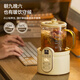 World KitchenCorning Mini Health Pot Health Cup Full Glass 0.5L Small Electric Stew Cup Electric Cup Flower Teapot Office Hot Milk Artifact Tea Maker Self-use Gift Glass Tea Strainer + Glass Stew Cup + Full Glass Lid 0.5L