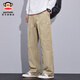Big Mouth Monkey (Paul Frank) Native An Yesk Veste de bataille Trendy Brand Working Pants Men's Automne Loose Sports Pantalon Pantalon Pantalon polyvalent Men Pantalon long Pantalon 9885H Khaki [Authentique officiel] M [suggéré 85-100jin [Jin est égal à 0,5 kg]]]
