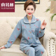 Yu Zhaolins Frühlings- und Herbst-Pyjamas für Frauen reine Baumwollwäsche langärmelte Pyjamas mittleren und mittleren Mütter im mittleren Alter im Winter Freizeitkleidungsstück.
