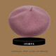 Woodpecker Brand 2025 New Wool Beret Women's Korean Retro Face-Showing Small Solid Color Sweet and Versatile Painter Hat Camel #5 M M (56-58cm)