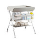 Table de la couche de couches Tillysen Table de soins de soins pour bébé pliable table de soins de soins de bébé pliable Table de la salle de bain Perf blanc - GU château gris [levage et abaissement] Réglage à trois vitesses