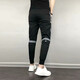 斐帝森束脚裤子男士夏季薄款潮流小脚休闲九分裤男生弹力修身哈伦收脚裤 黑色（夏季薄款） 28 （90-100斤）