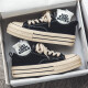 Yuqiao Zapatos de lona de suela gruesa 2025 Zapatos de tablero clásico coreano 1970 Sports de alumno bajo, pareja de deportes informales, bajo negro 42