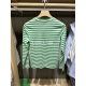 LACOSTE 法国鳄鱼TF9207-98  LACOSTE 2025秋季新款 女士时尚条纹长袖T恤 HHW/深藏青色 34/155