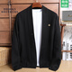 Booker Brothers BROTHERS wool cardigan men's jacket loose knitted V-neck sweater youth top shallow coffee XL code [recommended 140-155 Jin [Jin equals 0.5 kg]]