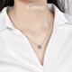GsunG platinum four-leaf clover bracelet for women new PT950 crushed ice four-leaf clover set chain platinum necklace for women shiny PT950 bracelet about 16 grams 16-18 cm pre-order