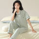 
Manzhiwan couple pajamas short-sleeved trousers for men cool pure cotton summer thin female parents can wear home clothes suit autumn 12605 single female M (recommended 80-100 Jin [Jin equals 0.5 kg])