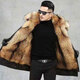 Yagroy Dog Pelzjacke Mantel Parkao Herren abnehmbarer Wintermantel Nachahmungsfuchs Fuchs Pelz Inneres Engagement Fell mittelgroße Infrarot-Braune Fell Innendarm (mittel lang) Haar XL/175 Empfohlen 115-135jin [Jin gleich 0,5 kg]