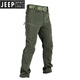 JEEP SPIRIT Jeep tactical trousers men's spring and autumn new loose training multi-pocket straight pants stretch casual outdoor overalls Khaki XL