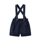 
Danbiwang little boy suit summer baby 1 year old banquet dress grab week clothes baby suit 2 children's birthday gentleman set blue plaid short-sleeved suit 90 size