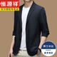 Hengyuanxiang Sommer dünner Eis Seidenanzug Herren trendy Feste Farbe Sonnenschutzanzug Männer atmungsaktiver koreanischer Stil Schlanker Jacke vielseitig grau m