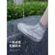 Miling rain boots for men and women waterproof non-slip thickened wear-resistant foot cover rainy days rain boots for water shoes for children silicone outer wear boots A 2 pairs - brown + white mid-tube XL (40-42)